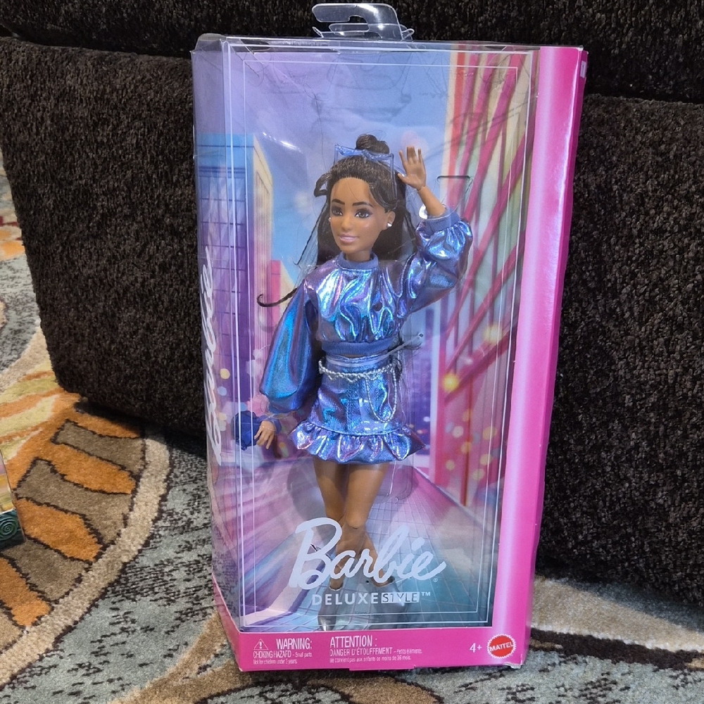 Barbie Deluxe in Metallic Blue Dress #7